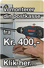 Montering af postkasse fra kr. 400,00